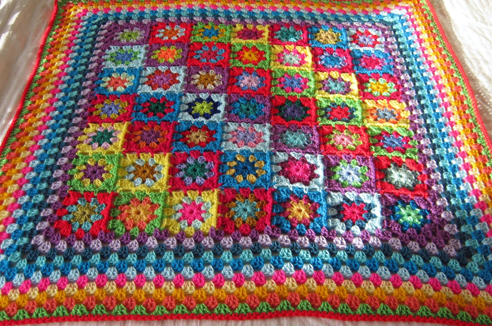 Kaleidoscope granny blanket crochet