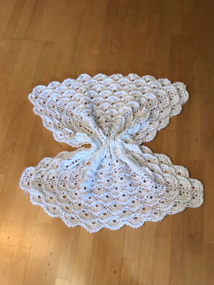 Fluffy meringue stitch baby blanket