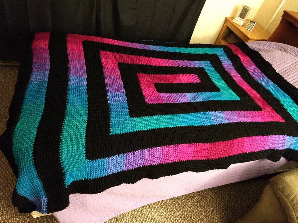 Crochet ten stitch blanket