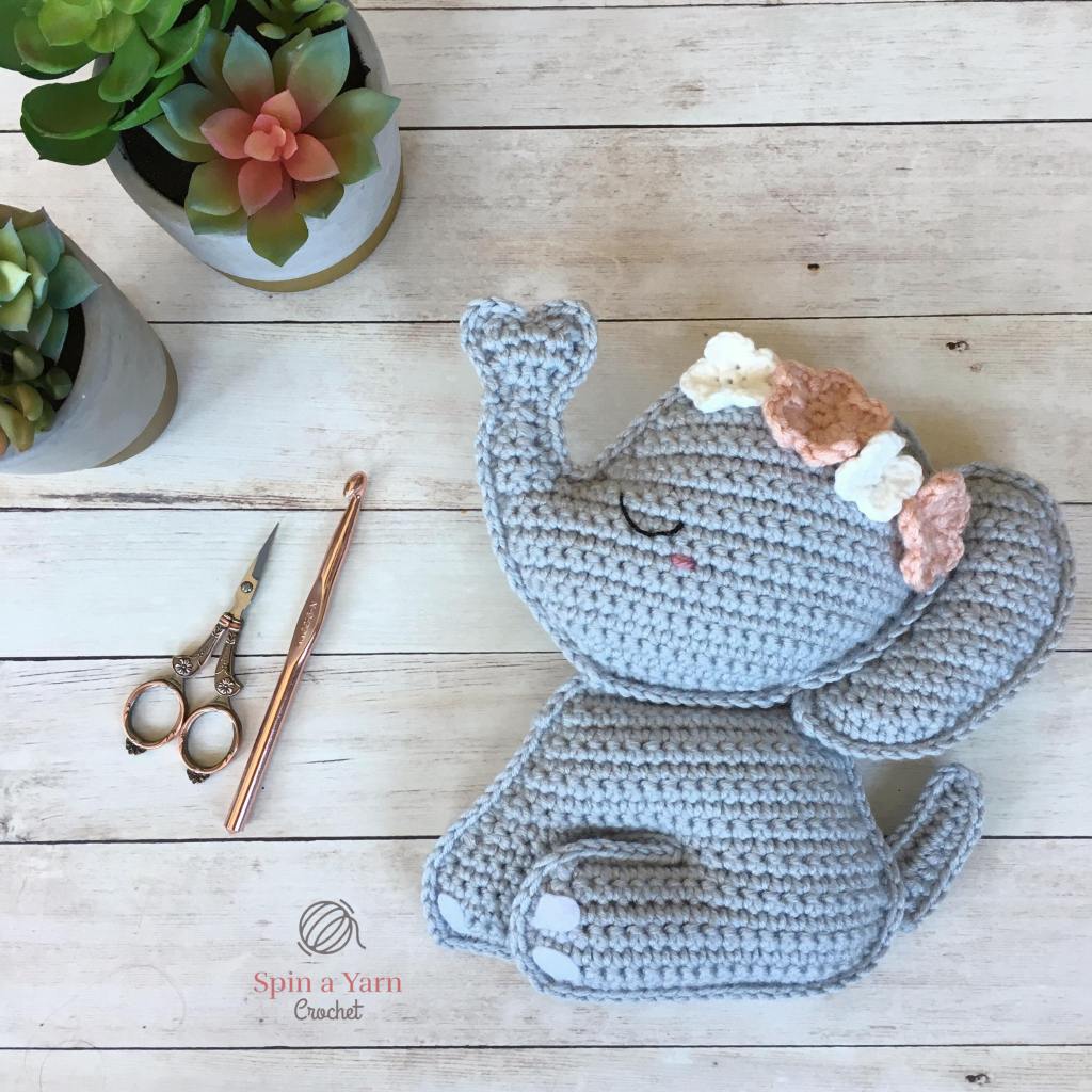 Spin a yarn crochet elephant