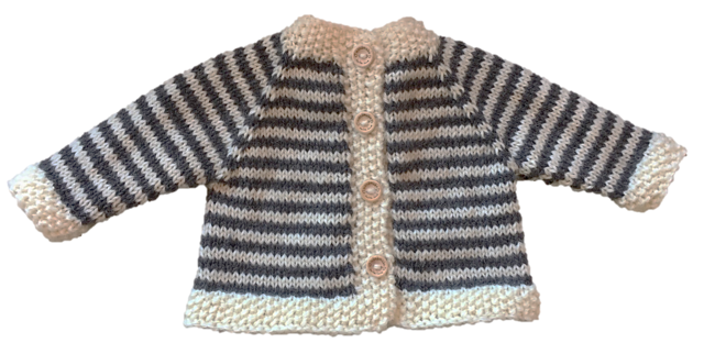All-in one baby cardigan knitting pattern free