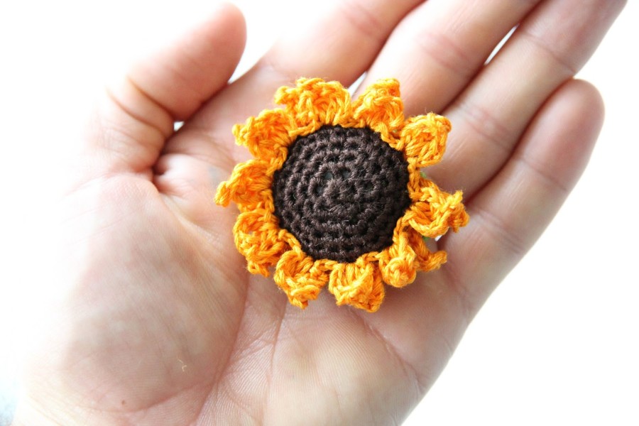 Crochet sunflower free pattern