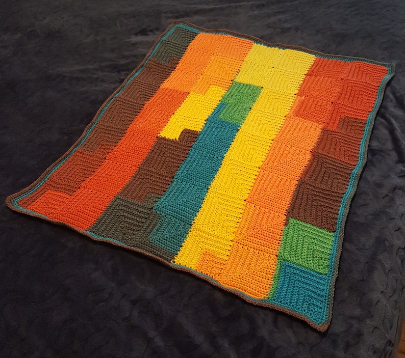 Mitered square blanket crochet