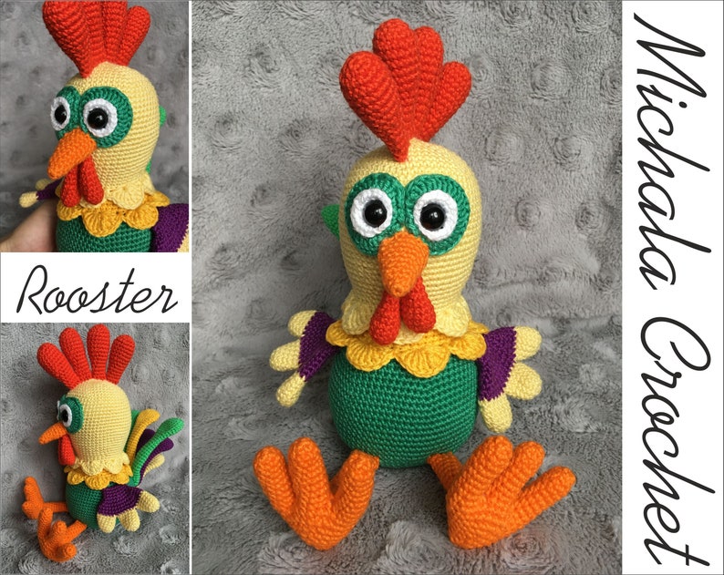 Crochet rooster pattern