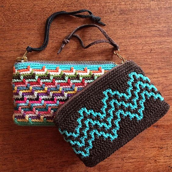 Mosaic crochet bag pattern