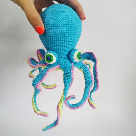 Crochet octopus plush