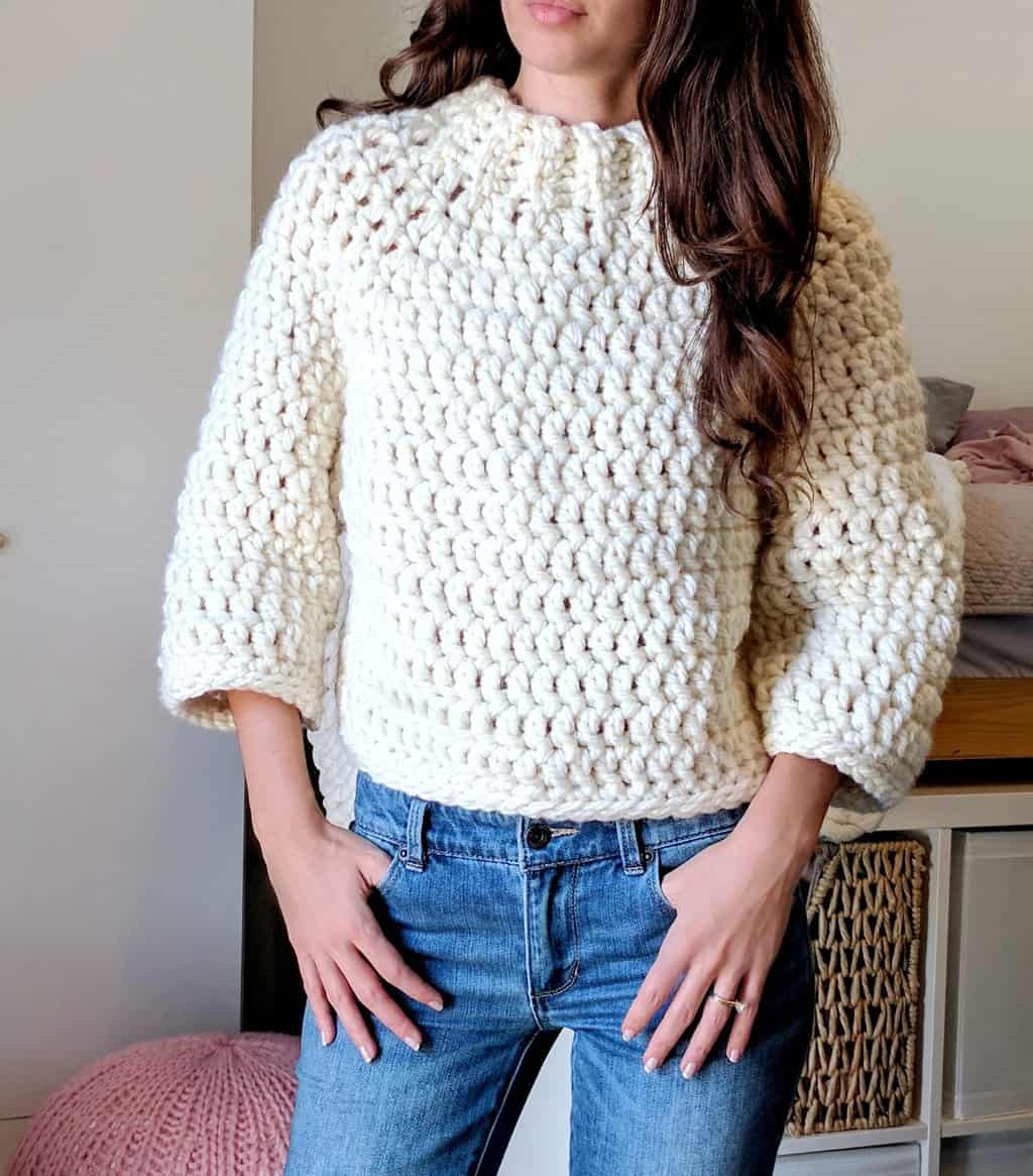 Raglan crochet sweater pattern » Weave Crochet