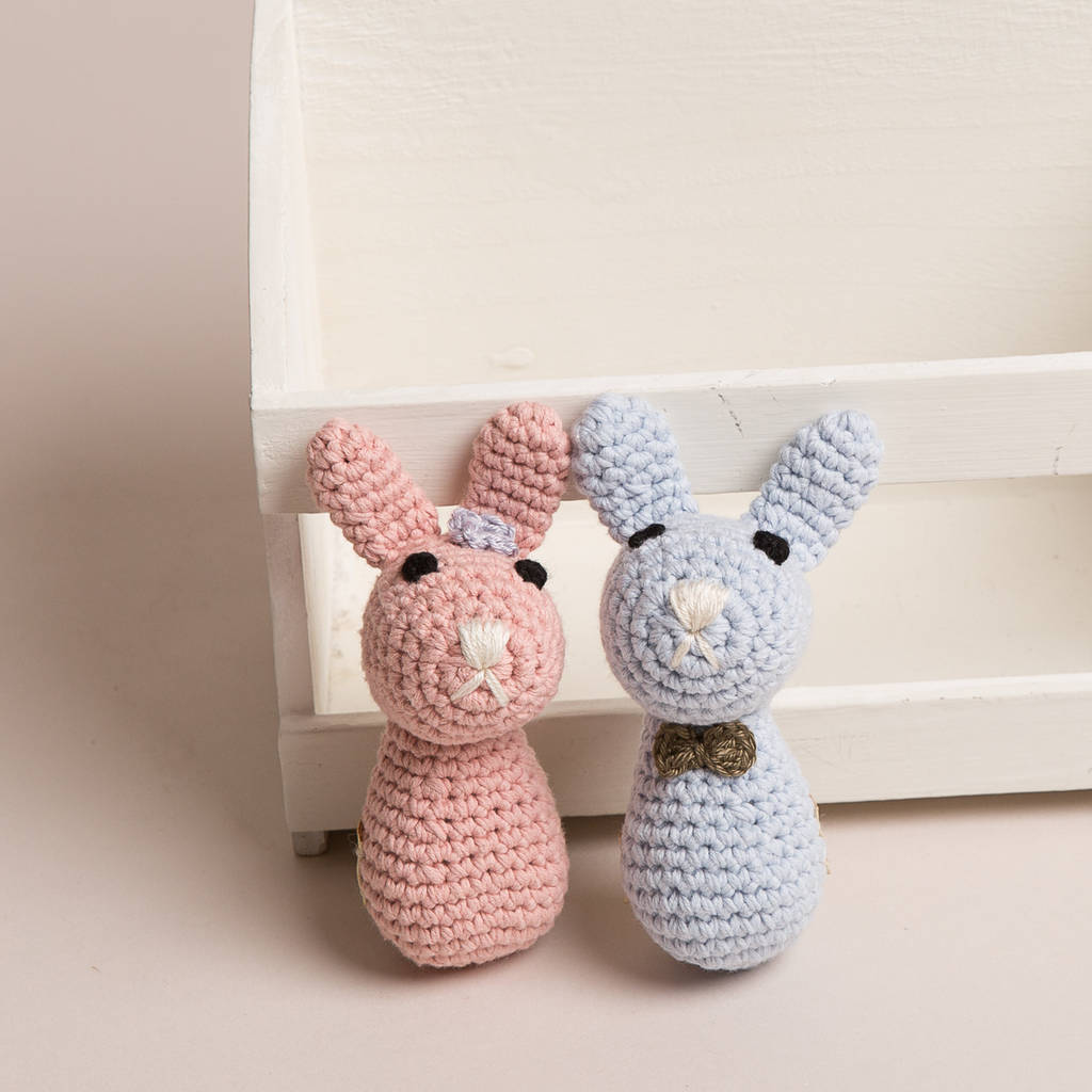 Crochet bunny rattle