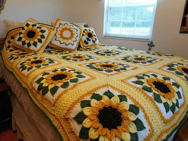 Crochet sunflowers free pattern