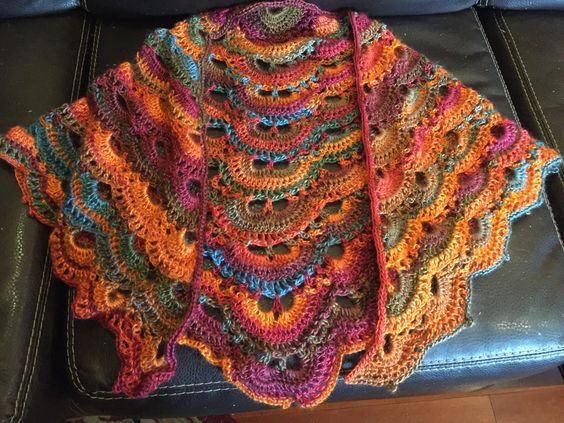 Virus shawl knitting pattern