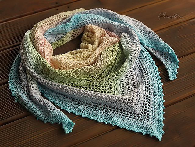 Summer morning shawl crochet pattern