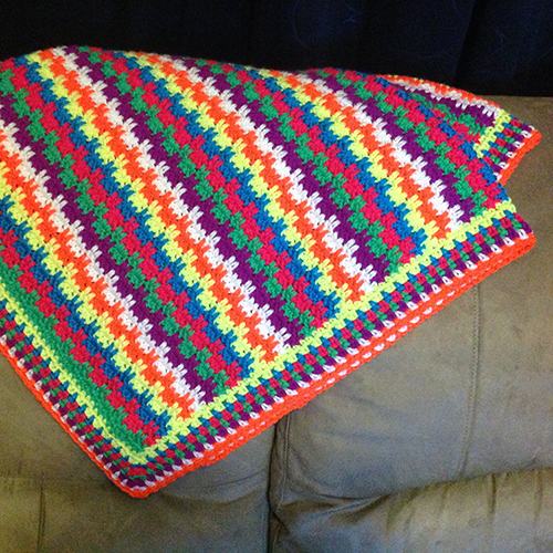 Leaping stripes and blocks blanket