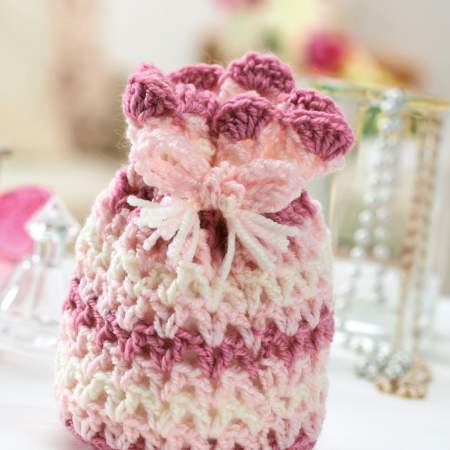 Drawstring bag crochet
