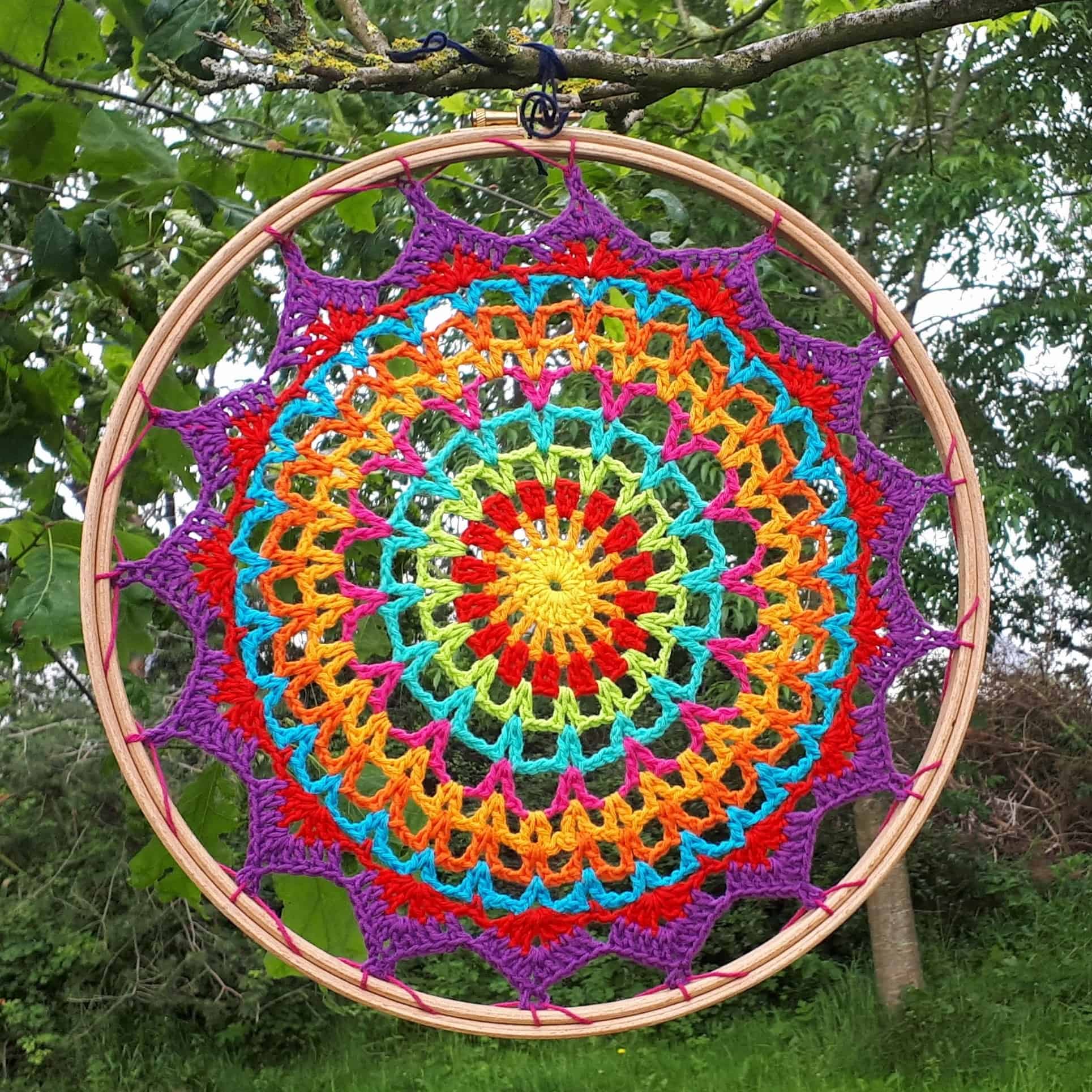 Crochet mandala free pattern