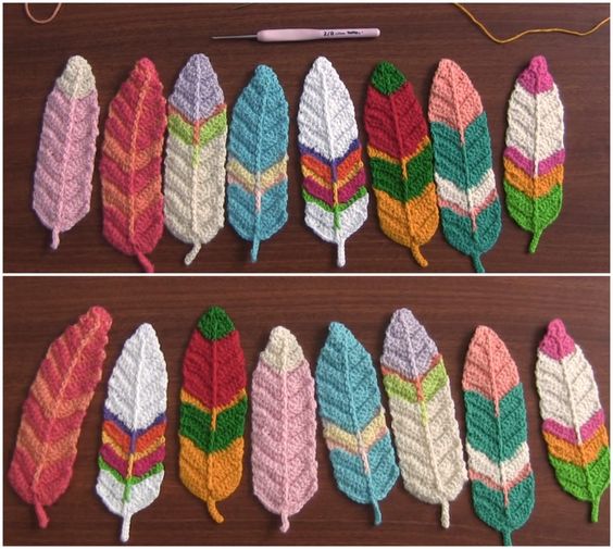 Feather crochet pattern