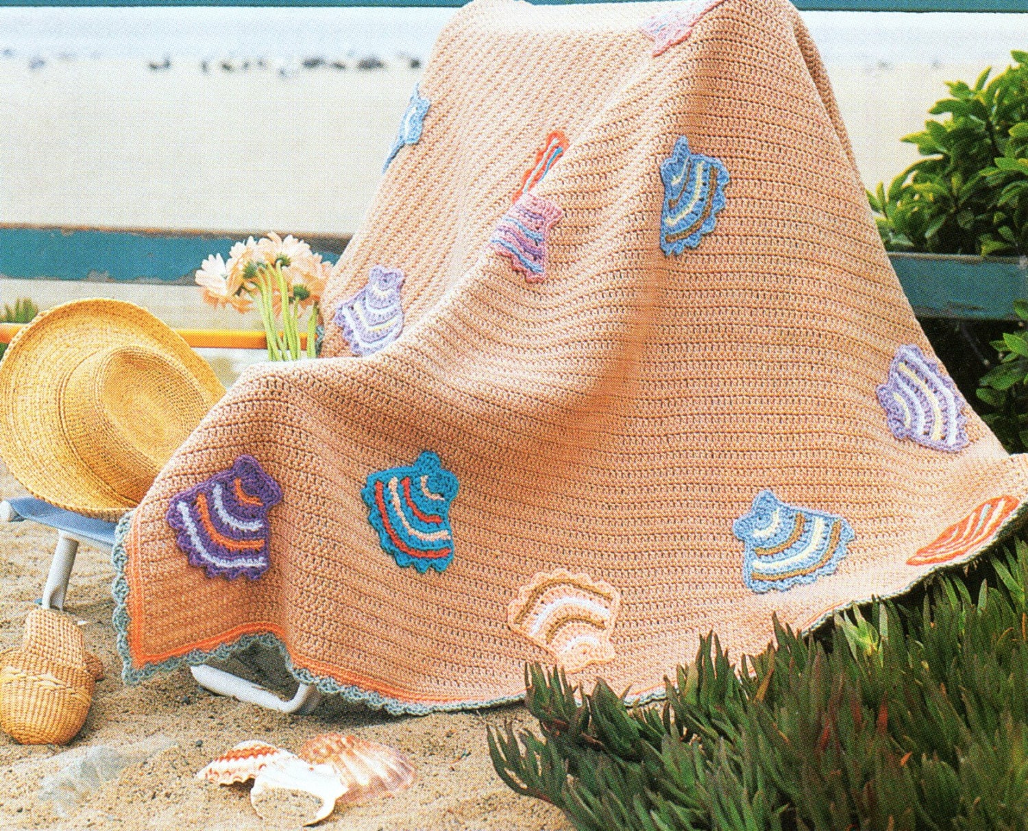 Beach crochet blanket