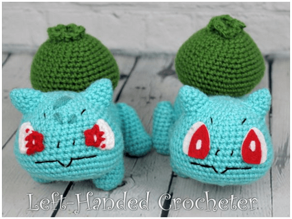 Crochet Bulbasaur Pattern By Left Handed Crocheter