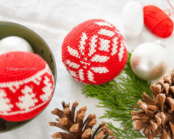 Fair Isle Snowflake Ornament Christmas Crochet Pattern By 1 Dog Woof