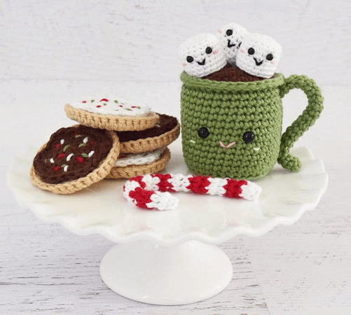 Crochet Christmas Amigurumi Food Pattern By Yarn Blossom Boutique