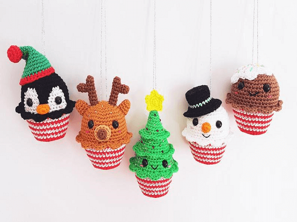 Cupcakes Christmas Amigurumi Pattern By Super Cute Design Shop