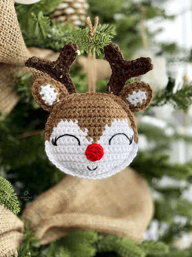 Rudolph Ornament Free Crochet Pattern By Spin A Yarn Crochet