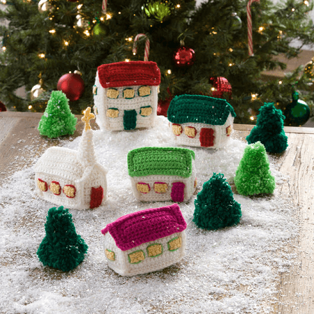 Christmas Amigurumi Village Pattern By Red Heart