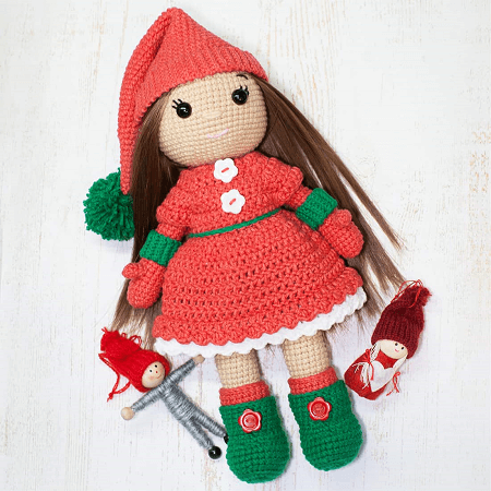 Christmas Doll Crochet Pattern By Amigurumi Today