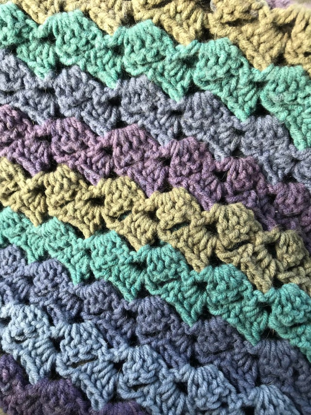 Granny stitch blanket