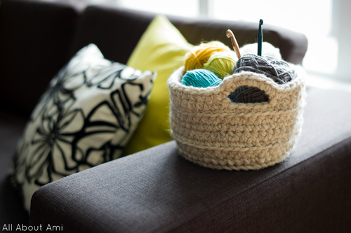 Crochet basket free pattern