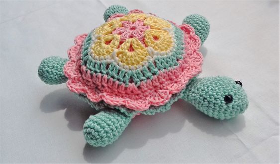 African flower turtle crochet pattern free
