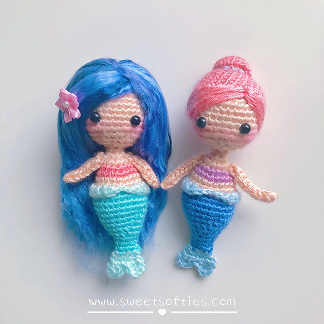 Amigurumi crochet mermaid doll