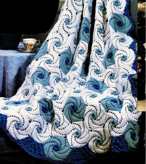 Ocean waves crochet afghan pattern