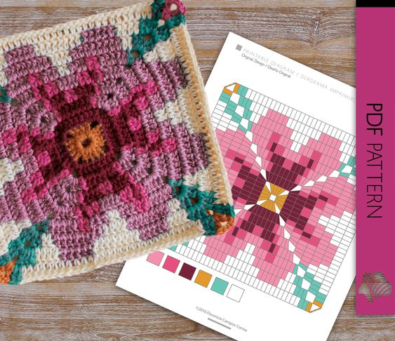 Tapestry crochet flower patterns