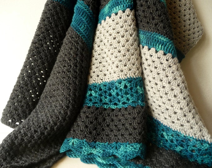 Modern crochet blanket