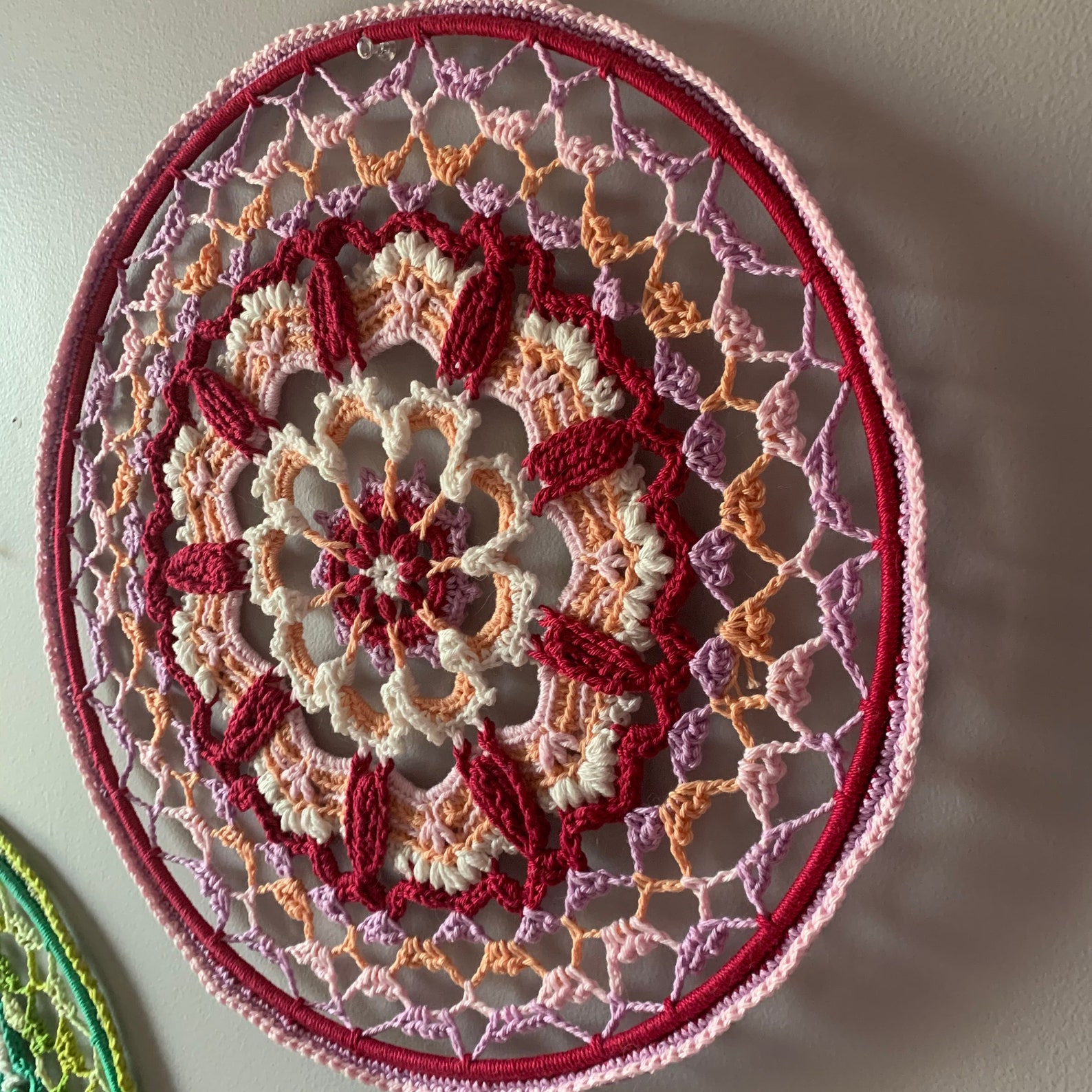 Wall Crochet Mandala Weave Crochet