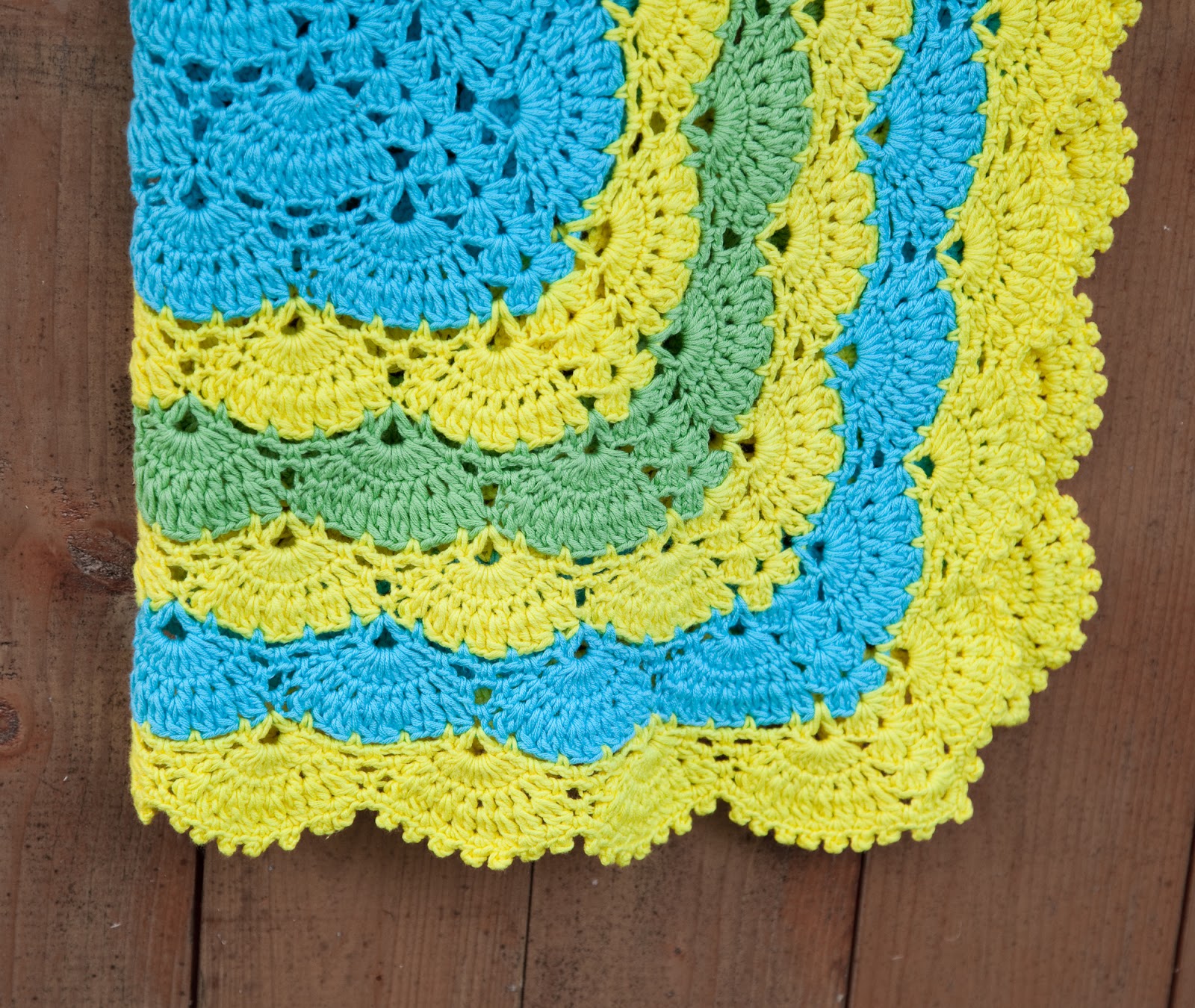 Crochet shell stitch blanket