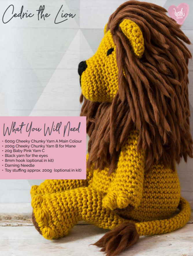 Free Crochet Pattern for Cedric the Lion