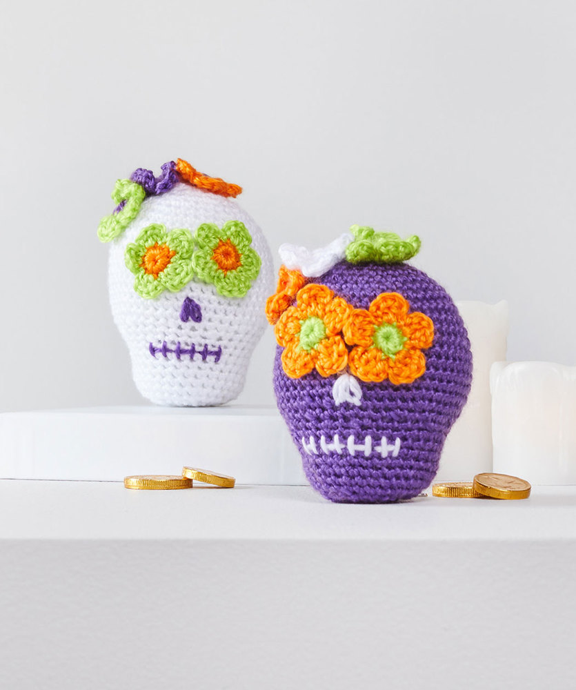 Free Pattern for Sweet Crochet Sugar Skulls