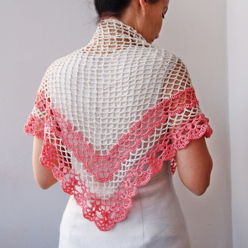 Lacy shawl crochet pattern
