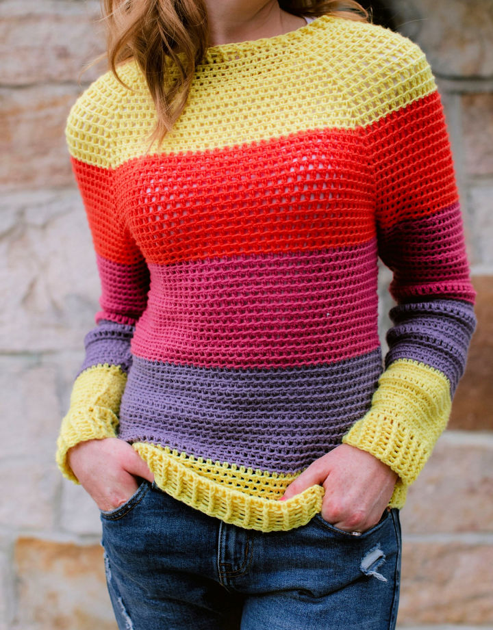 Top-Down Crochet Sweater Pattern