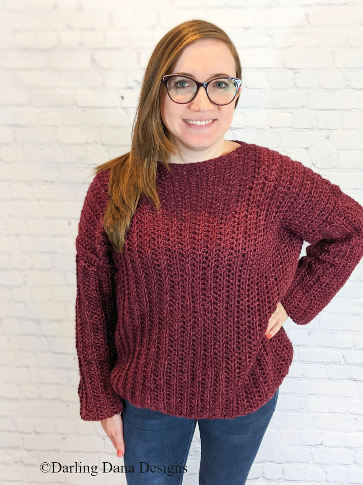 Cuddle Up Over-sized Crochet Sweater