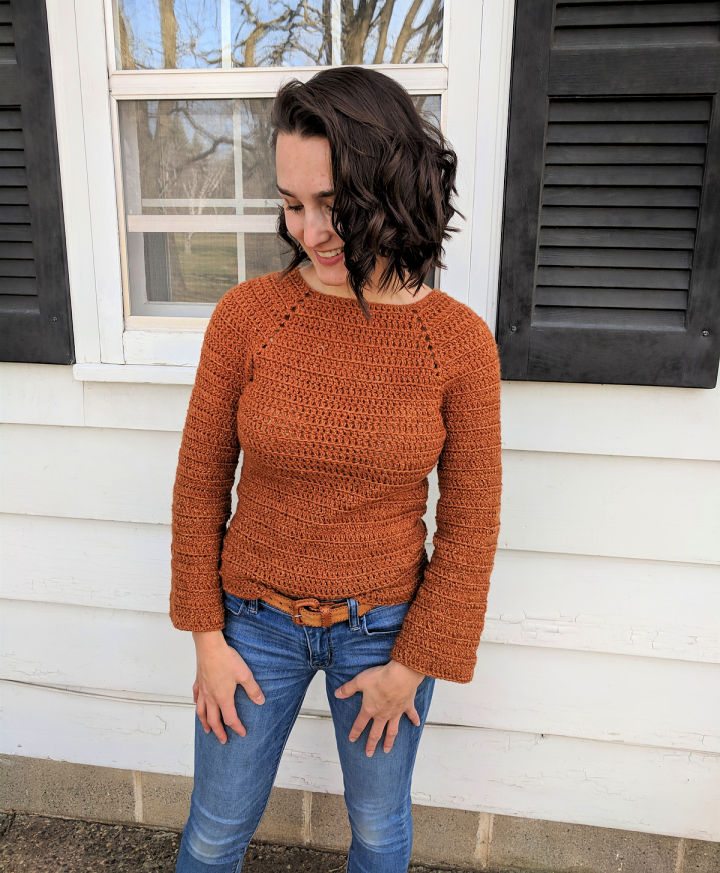 Easy Crochet Raglan Sweater for Beginner