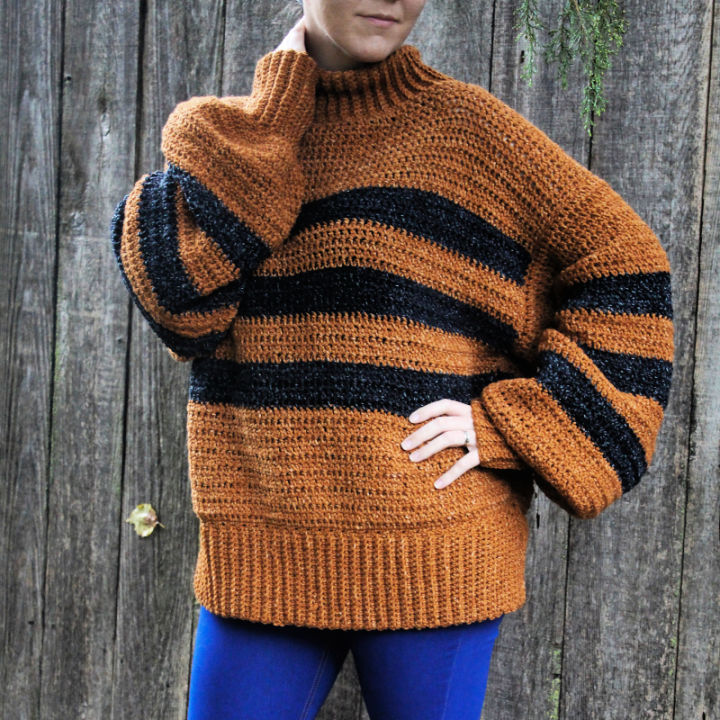 Crochet Cozy Calico Sweater Pattern