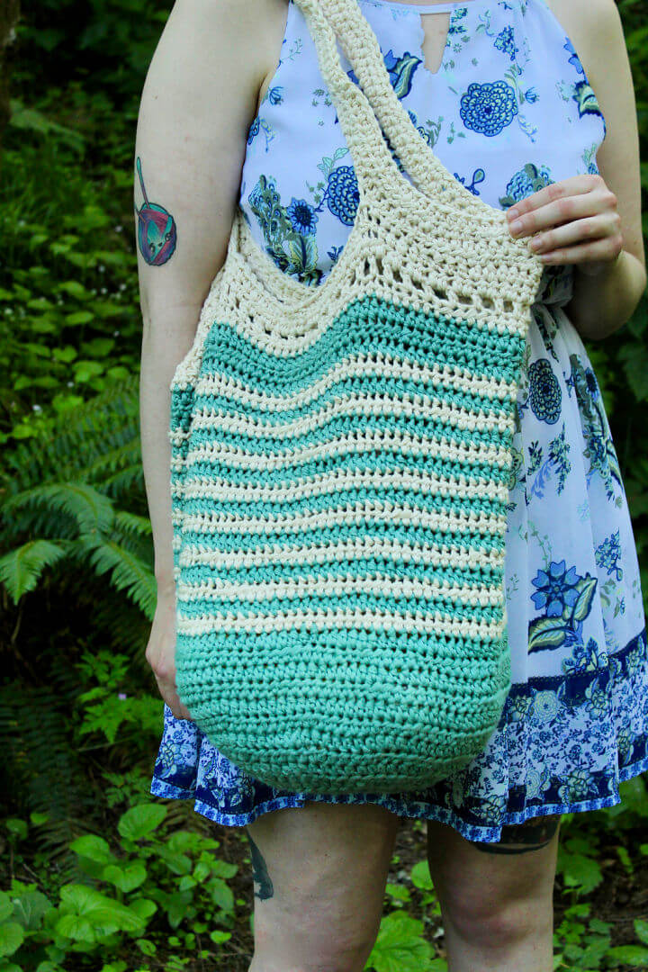 Striped Tote Bag Crochet Pattern