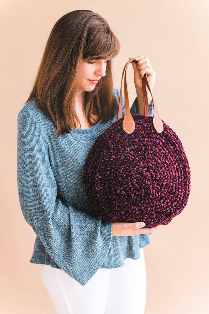 Crochet Velvet Tote Bag Pattern