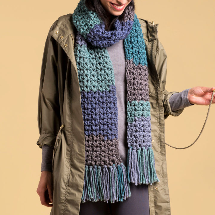 Caron Crochet Winter Scarf