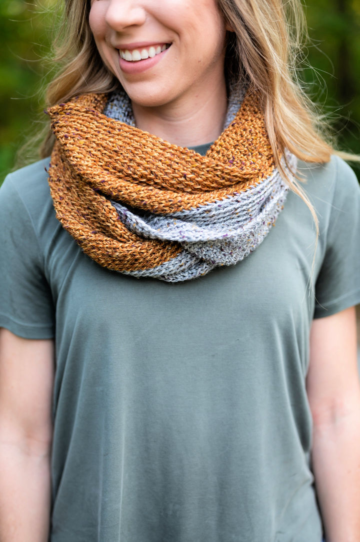 Half N Half Crochet Infinity Scarf