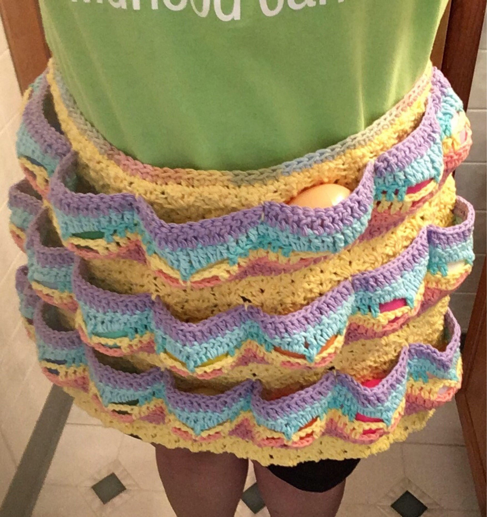 Crochet Pattern - INSTANT PDF DOWNLOAD - Crochet Egg Apron - Farmhouse Apron  - Amara Apron - Nellas Cottage - Crochet Egg Collecting Apron