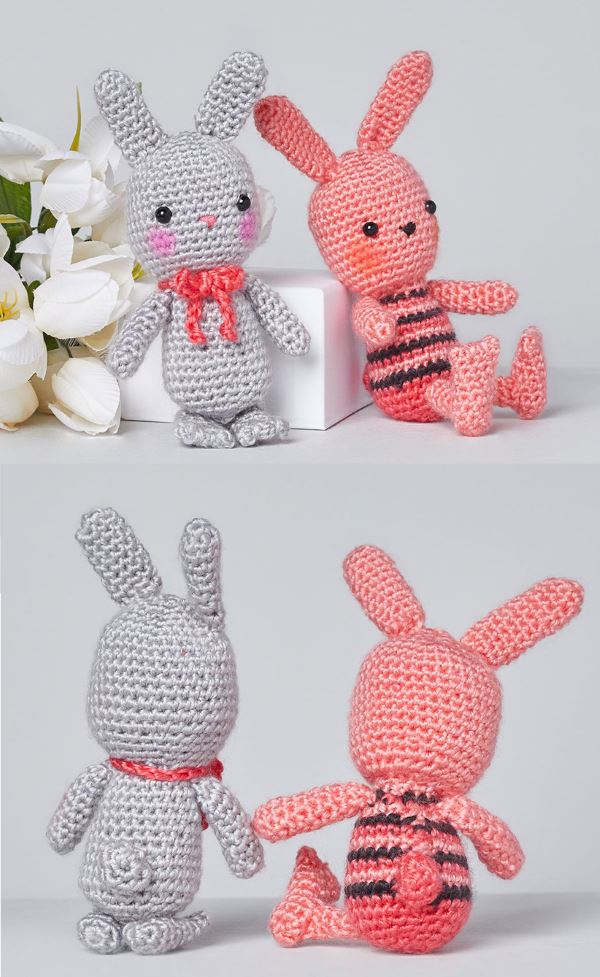 Free Crochet Pattern for Beatrice & Basil Crochet Bunnies Amigurumi