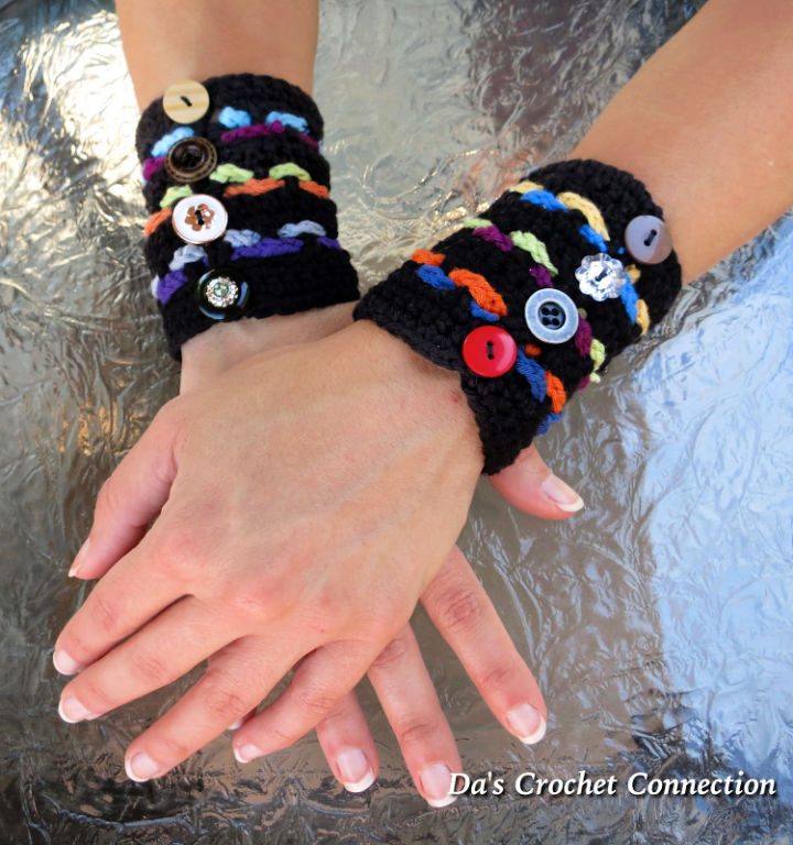 Free Crochet Cuff Bracelet Pattern